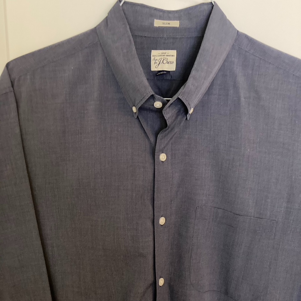 J. Crew Long Sleeve Button Down Shirt Blue XL